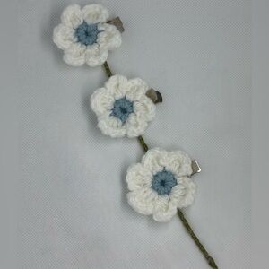 Handmade Crochet Flower Hair Clips
